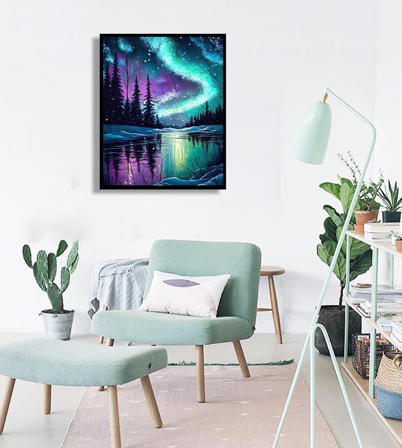 Paintcolor أطقم التطريز المتقاطع المطبوع لليلة نجمية - أطقم التطريز المتقاطع المحسوبة للمبتدئين البالغين مع أنماط مناظر مطبوعة ومواد التطريز والفنون والحرف اليدوية - Image 4